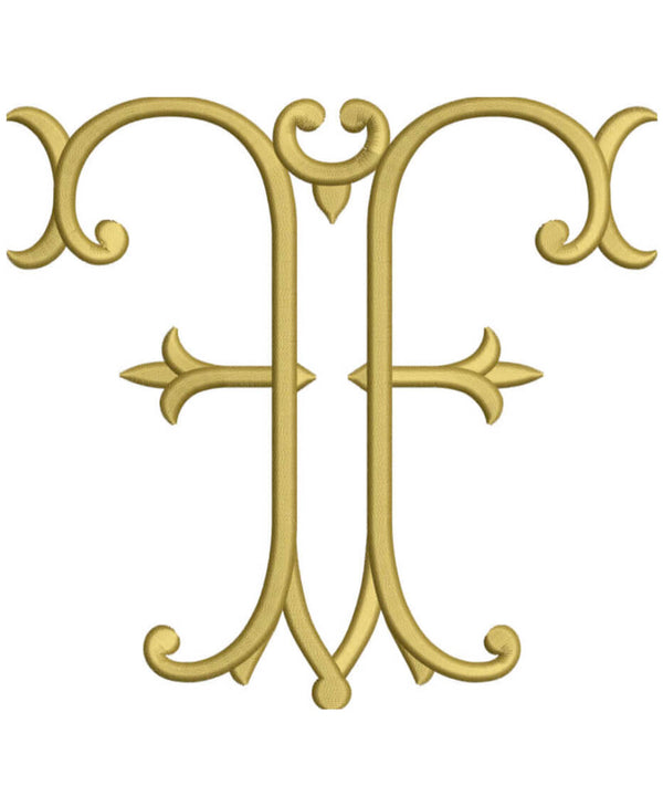 Shuler Monogram F Letter F for embroidery – Shuler Studio