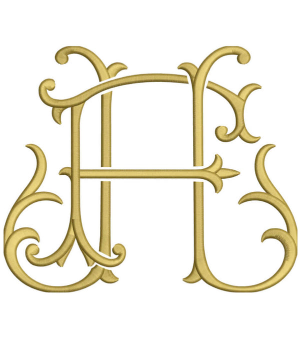 Shuler Monogram F Letter F for embroidery – Shuler Studio