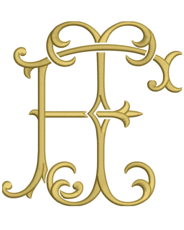 Shuler Monogram F Letter F for embroidery – Shuler Studio