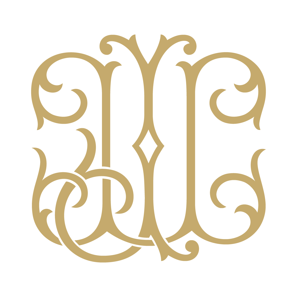 Interlocking Monogram Alphabet
