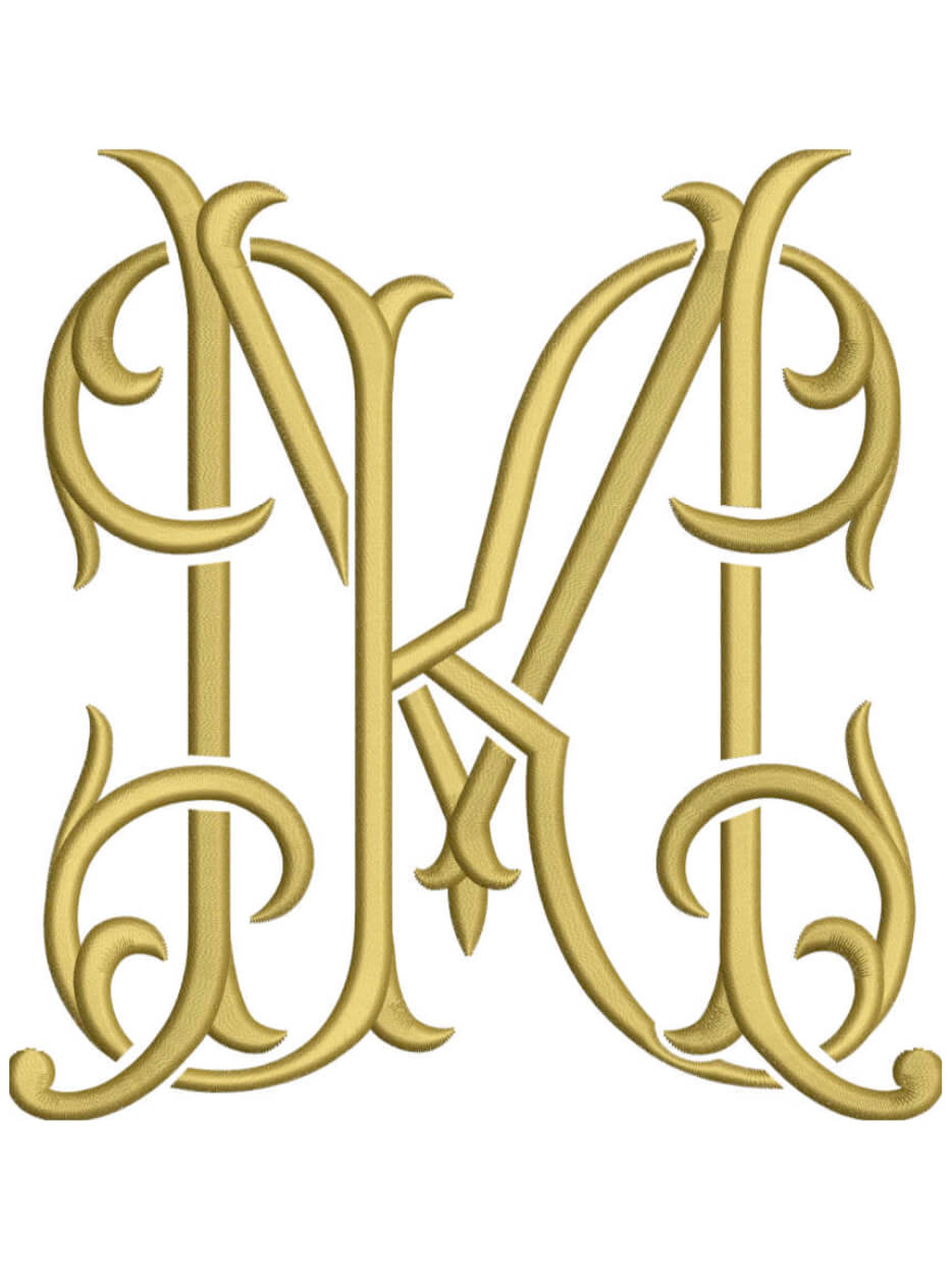 Monogram Couture KM for Embroidery
