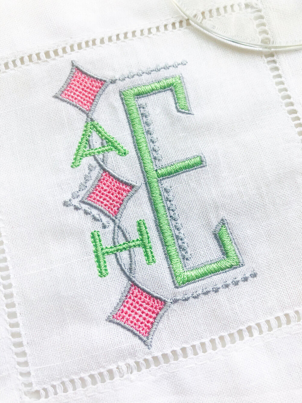 Monogram Retro Font for Embroidery