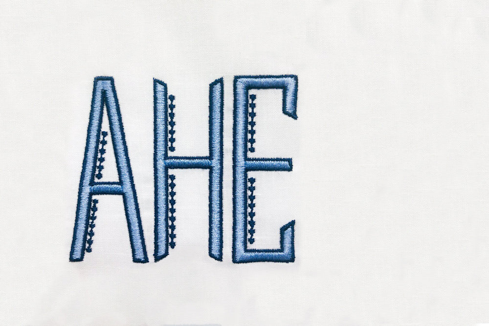 Monogram Retro Font for Embroidery