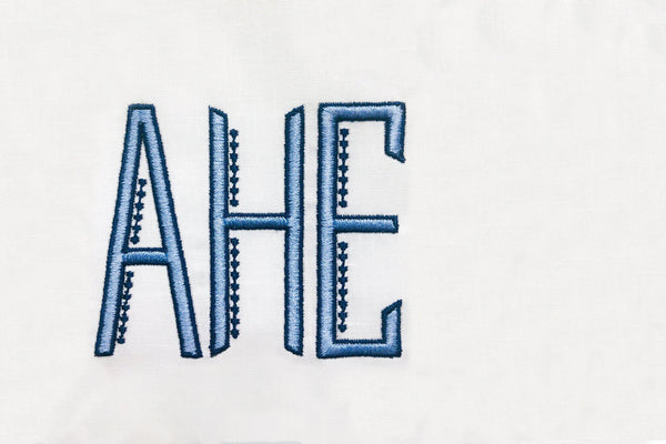 Monogram Retro Font for Embroidery – Shuler Studio