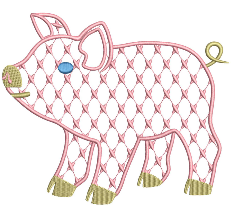ピッグ　custom order Chic Pig for Embroidery – Shuler Studio