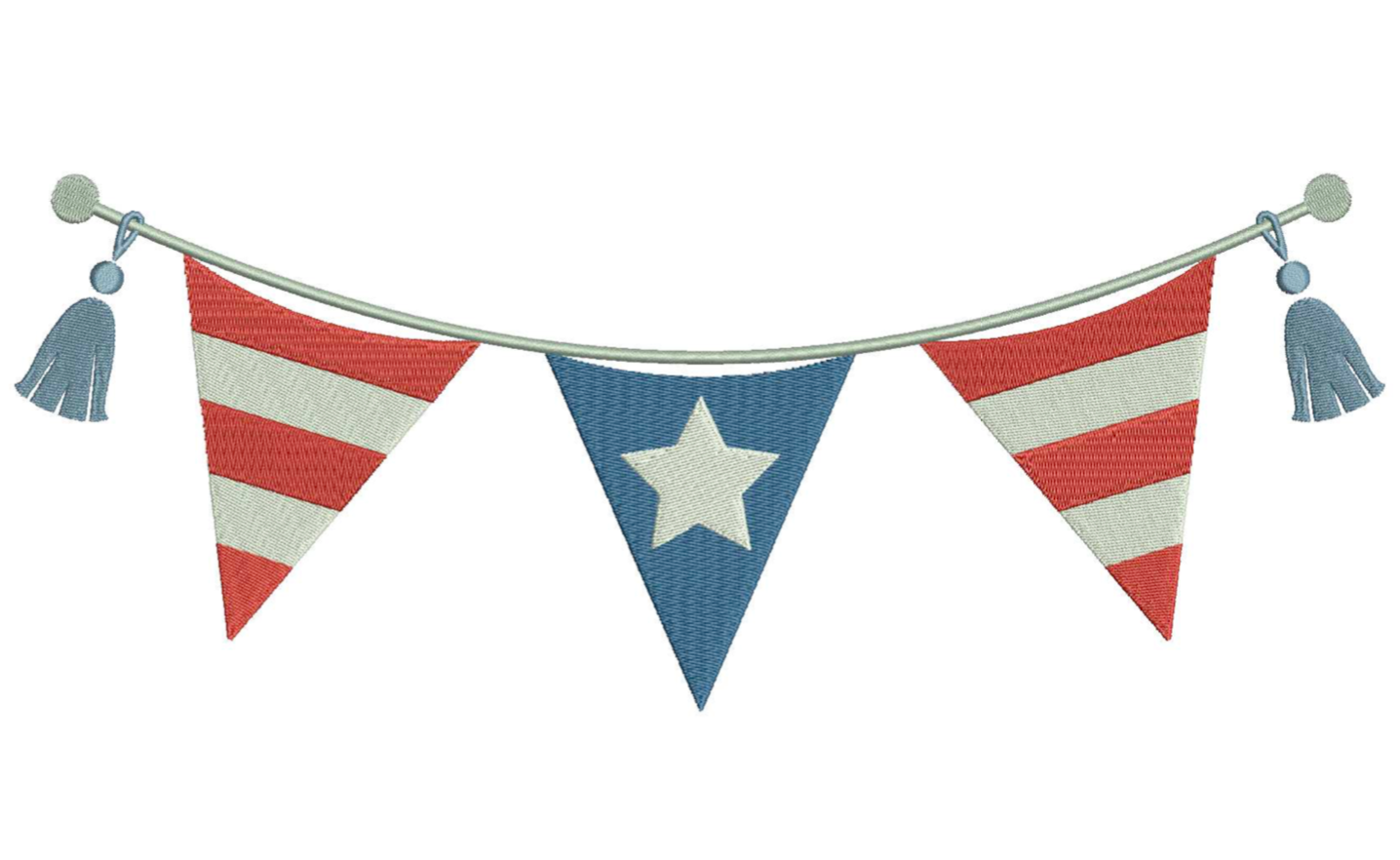 Patriotic Pennant for Embroidery