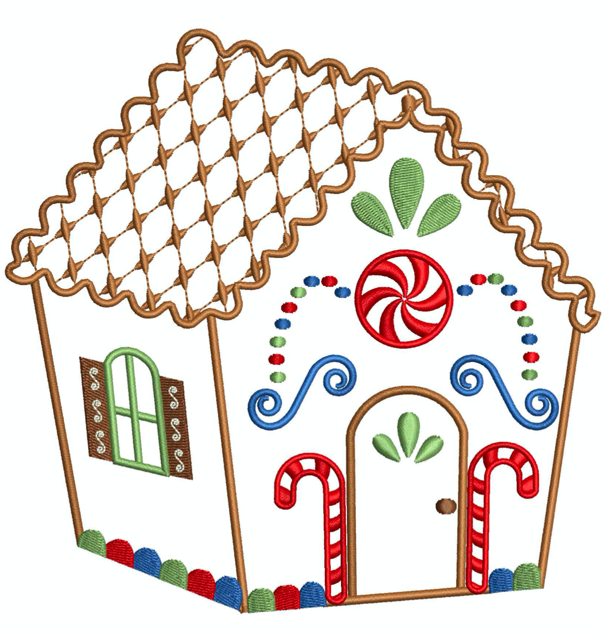 Chic Gingerbread House for Embroidery