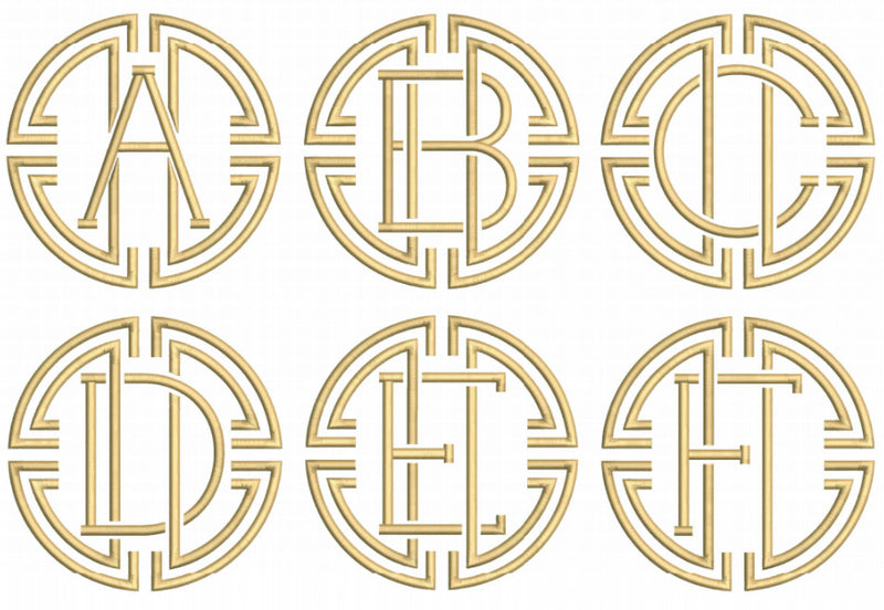 Single Medallion Font for Embroidery – Shuler Studio