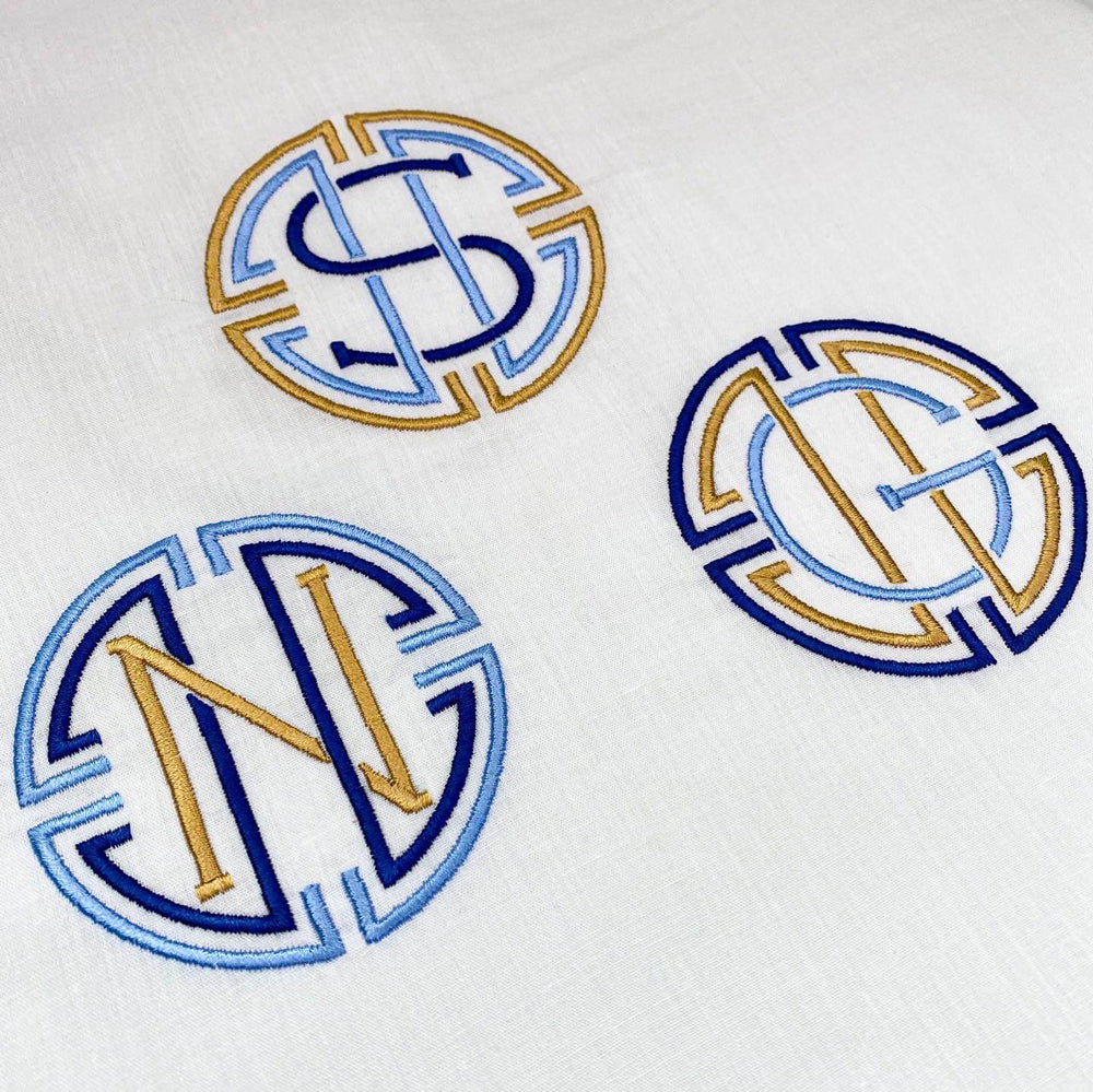 Single Medallion Font for Embroidery