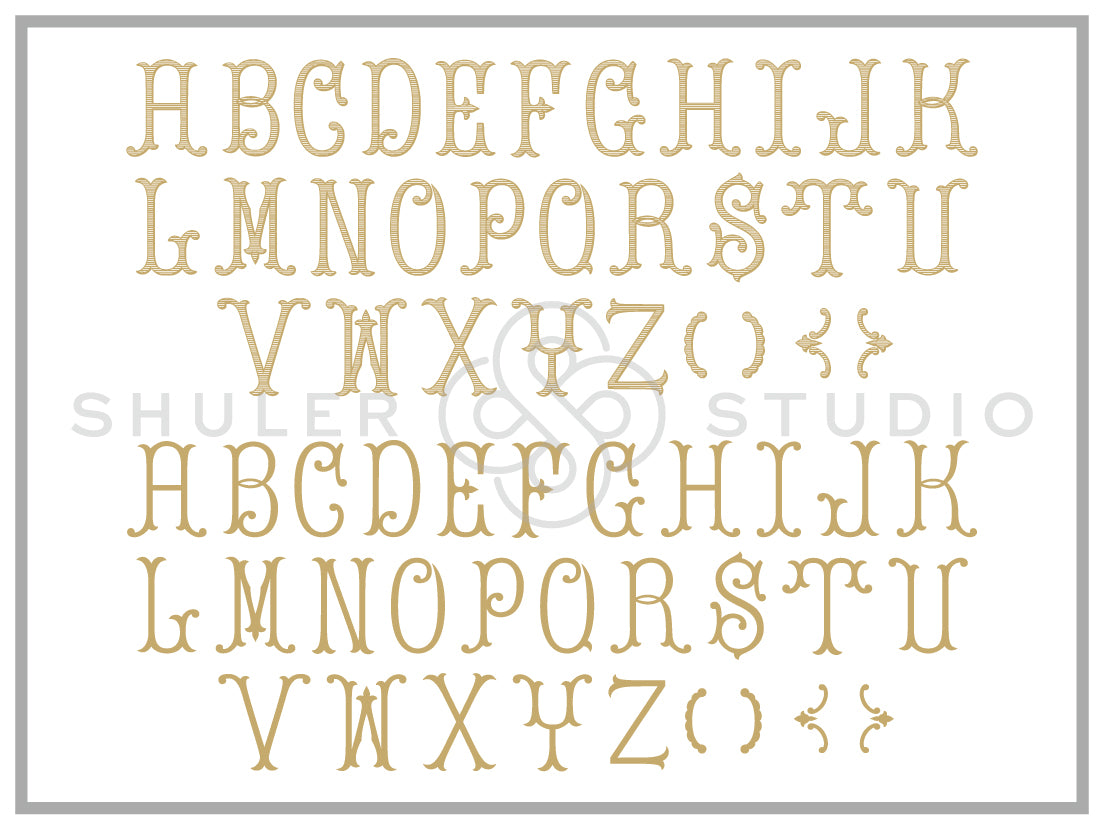 Single Romanesque Font for Print