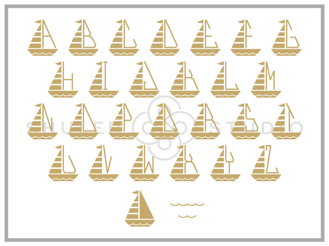 Single Sail Font for Print
