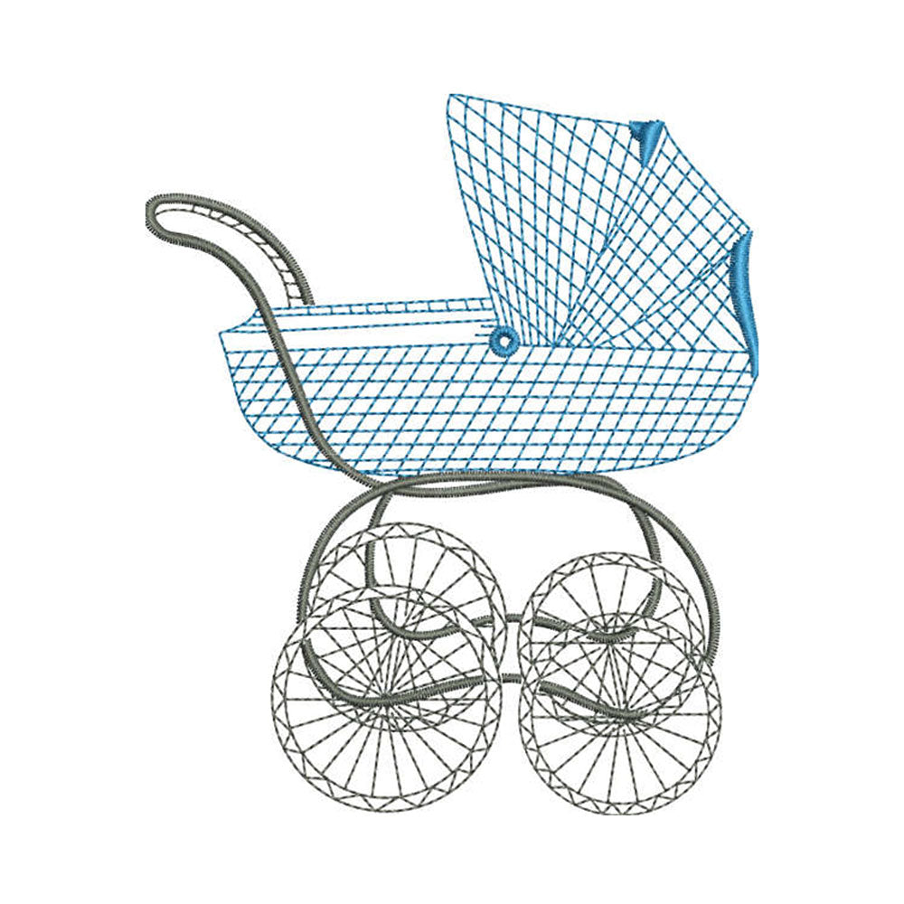 Sweet Baby Carriage for Embroidery