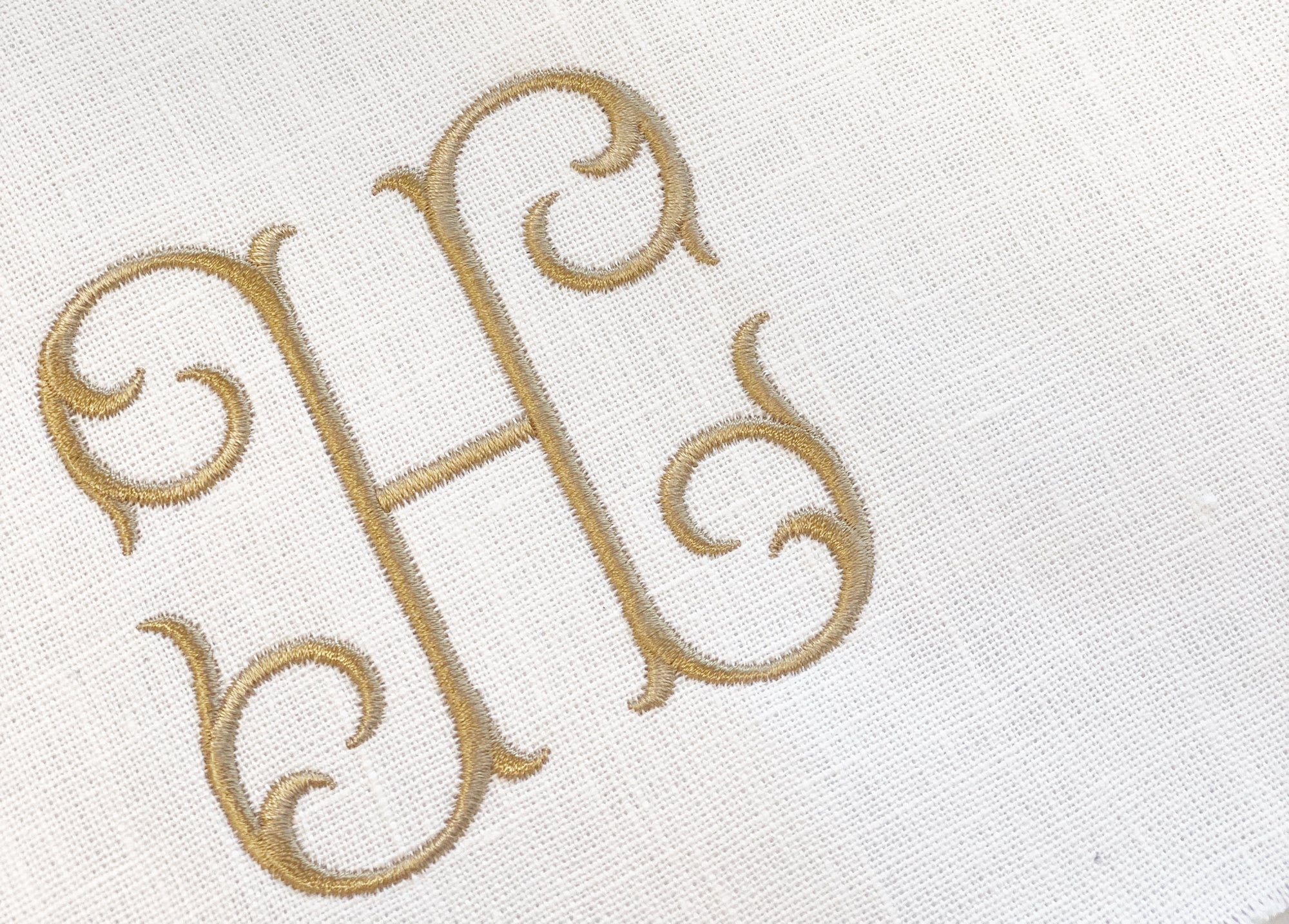 Single Monogram Couture Font for Embroidery