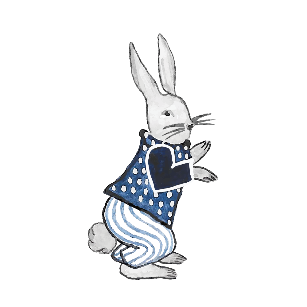 Watercolor Boy Bunny for Print
